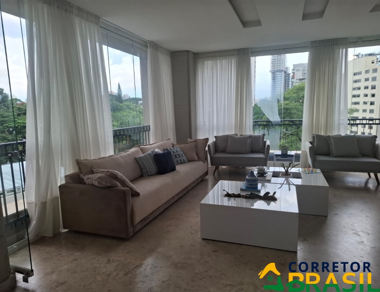 Apartamento Luxuoso em Moema, 406 metros, 4 Suítes 5 vagas.